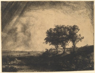 Los tres árboles de Rembrandt van Rijn