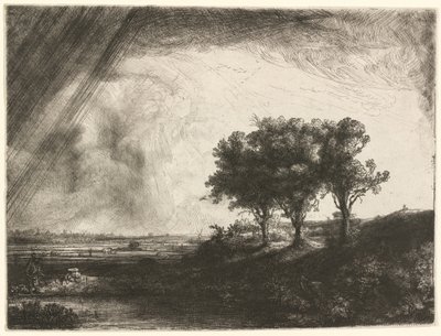 Los tres árboles de Rembrandt van Rijn