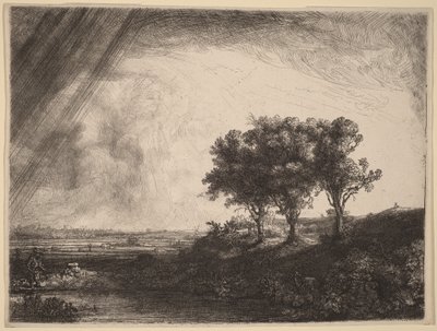 Los tres árboles de Rembrandt van Rijn