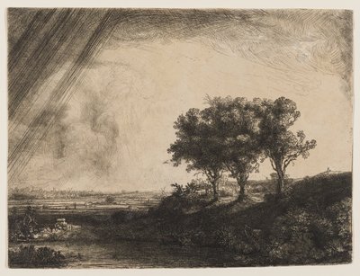 Los tres árboles de Rembrandt van Rijn