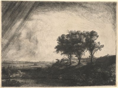 Los tres árboles de Rembrandt van Rijn