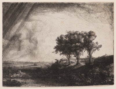 Los tres árboles de Rembrandt van Rijn