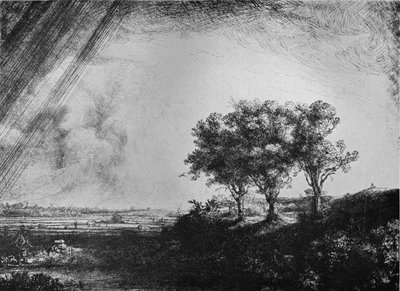 Los tres árboles, 1643 de Rembrandt van Rijn