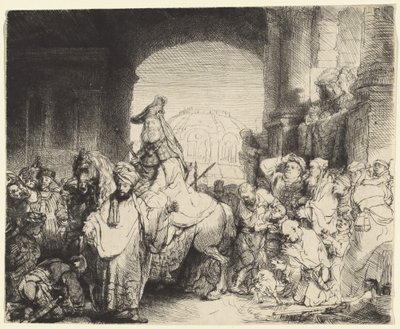 El triunfo de Mardoqueo de Rembrandt van Rijn