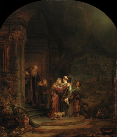La Visitación de Rembrandt van Rijn