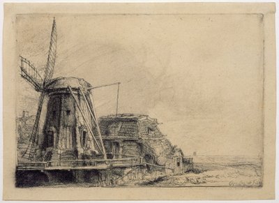 el molino de viento de Rembrandt van Rijn