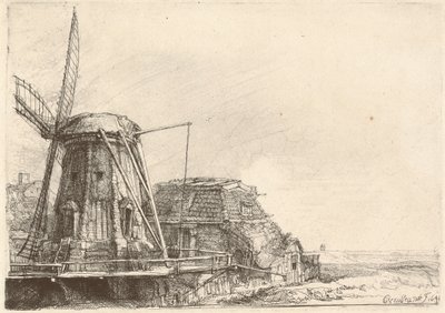 El molino de viento de Rembrandt van Rijn