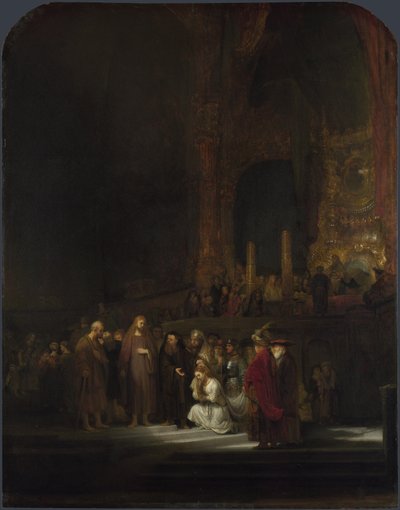 La mujer sorprendida en adulterio, 1644 de Rembrandt van Rijn