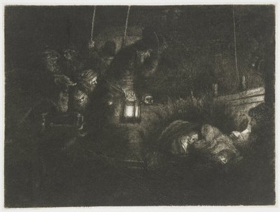 La adoración de los pastores: una pieza nocturna de Rembrandt van Rijn