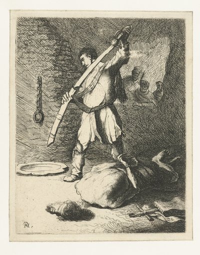 La decapitación de San Juan Bautista de Rembrandt van Rijn