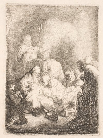 La circuncisión: placa pequeña de Rembrandt van Rijn