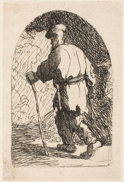 La huida a Egipto: un boceto de Rembrandt van Rijn