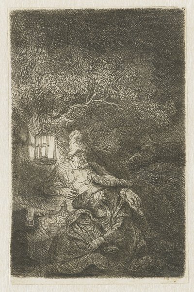 El descanso en el vuelo a Egipto: una pieza nocturna de Rembrandt van Rijn