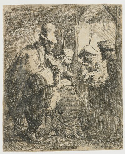Los músicos ambulantes de Rembrandt van Rijn
