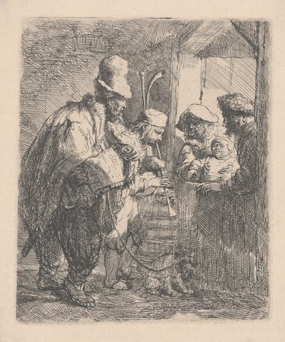 Los músicos ambulantes de Rembrandt van Rijn