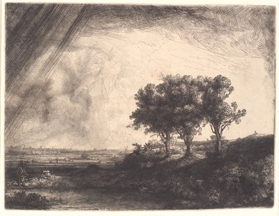 Los tres árboles de Rembrandt van Rijn