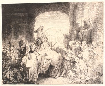 El triunfo de Mardoqueo de Rembrandt van Rijn