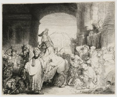 El triunfo de Mardoqueo de Rembrandt van Rijn