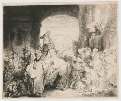 El triunfo de Mardoqueo de Rembrandt van Rijn