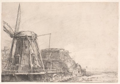 El molino de viento de Rembrandt van Rijn