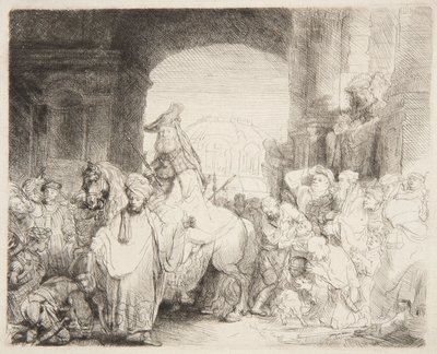 Triunfo de Mardoqueo de Rembrandt van Rijn