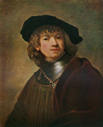 Tronie de un joven con gorguera y gorra, c1639 de Rembrandt van Rijn