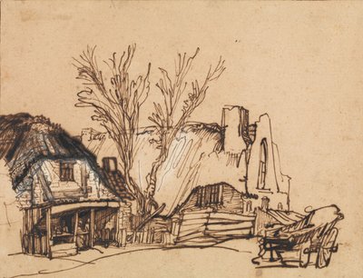 Dos Cabañas, ca. 1636 de Rembrandt van Rijn