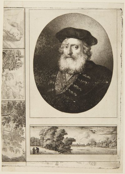 Anciano con toca de Rembrandt van Rijn