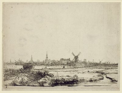 Vista de Ámsterdam, c.1640 de Rembrandt van Rijn