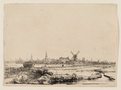 Vista de Ámsterdam desde el Kadijk de Rembrandt van Rijn