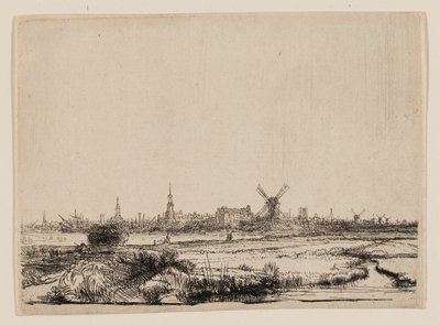Vista de Ámsterdam desde el Kadijk de Rembrandt van Rijn
