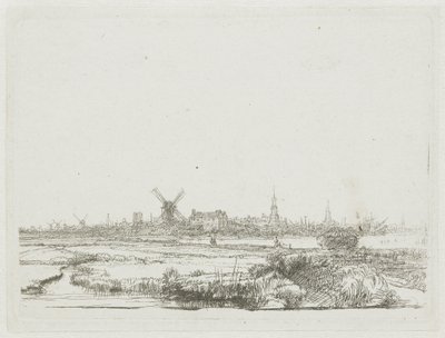 Vista de Ámsterdam desde el Kadijk de Rembrandt van Rijn