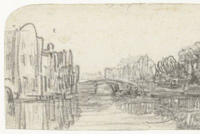 Vista de Nieuwezijds Voorburgwal de Rembrandt van Rijn