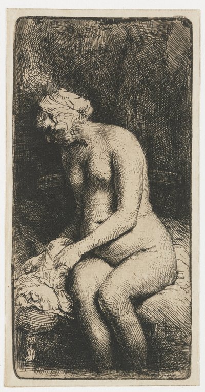 Mujer bañando sus pies en un arroyo
Mujer bañando sus pies en un arroyo de Rembrandt van Rijn