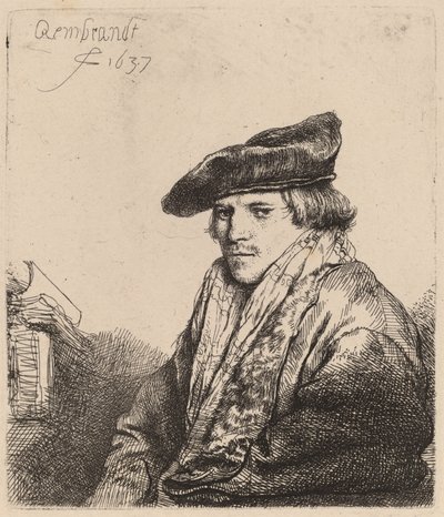 Joven con Gorro de Terciopelo (¿Ferdinand Bol?) de Rembrandt van Rijn