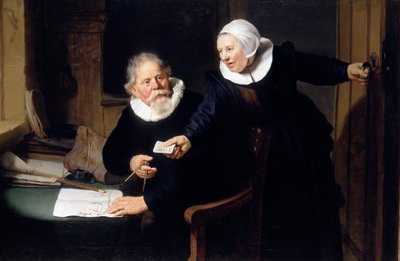 El constructor de barcos y su esposa de Rembrandt van Rijn