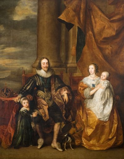 Retrato de Carlos I y su familia de Remee van Leemput