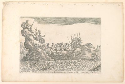 Hiclo e Naucleo argon. conducidos en el carro de Neptuno, de Vessels of the Argonauts para la celebración de la boda de Cosimo de
