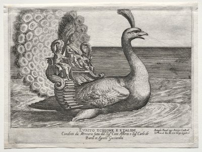Combate naval representado en el río Arno en Florencia, para el matrimonio de Cosimo di Medici, 1608 de Remigio Cantagallina