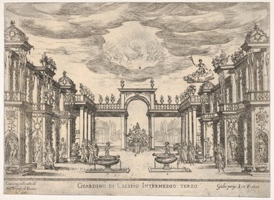 Sexto intermedio: jardín de Calipso, de la serie..., 1608 de Remigio Cantagallina