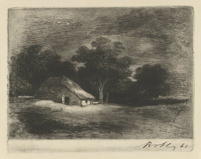 granja cerca de arboles de Remigius Adrianus Haanen (signed by artist)