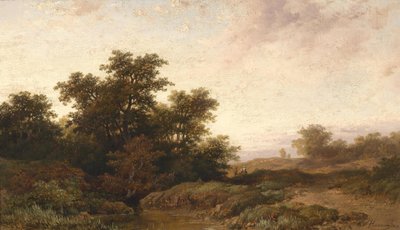 Paisaje abierto a la luz del atardecer de Remigius Adrianus Haanen