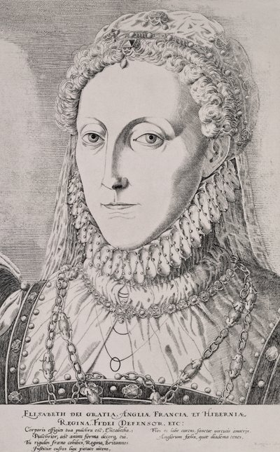 Reina Isabel I (1533-1603), c.1572-75 de Remigius Hogenbergh