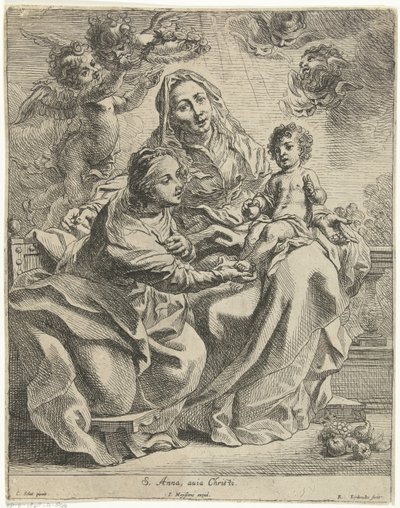Anna en tríos S. Anna, auia Christi (título sobre objeto) de Remoldus Eynhoudts