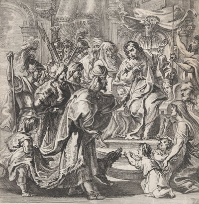 Cambises castigando al juez injusto Sisamnes, ca. 1630-80 de Remoldus Eynhoudts