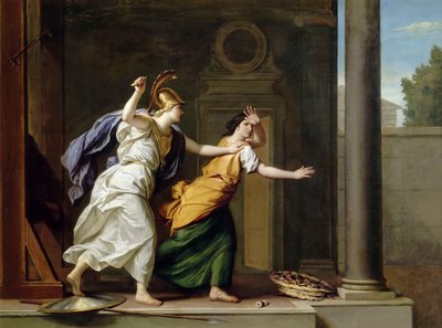 Minerva y Aracne de René Antoine Houasse