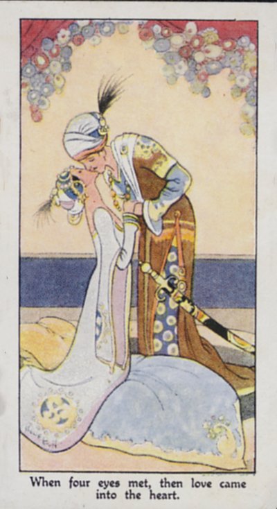 Proverbio oriental: Cuando cuatro ojos se encuentran, entonces el amor entra en el corazón de René Bull