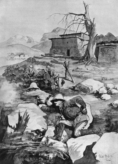 Corresponsales de guerra en peligro por los Afridis de René Bull