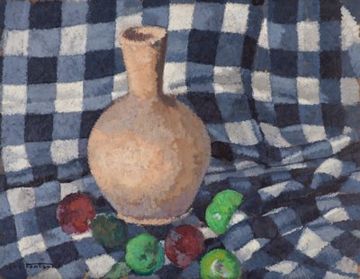Bodegón con jarra y manzanas de René Fontayne