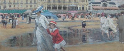 La playa de Cabourg, c. 1910 de René François Xavier Prinet